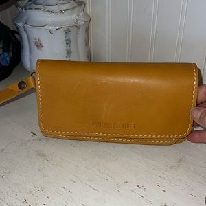 Portland Leather Sunflower Lilly Wristlet